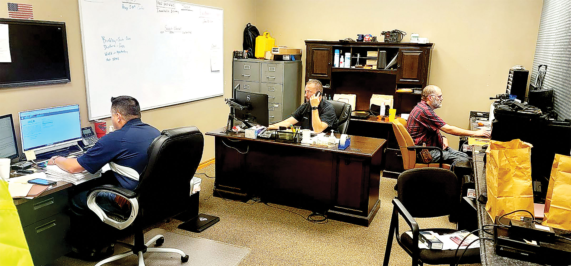 Members of the Canadian County Sheriff’s Office’s ICAC unit work cases not only inside the county borders but statewide due in part to credentials earned from the Oklahoma State Bureau of Investigation. (Tribune photographer/Glen Miller)